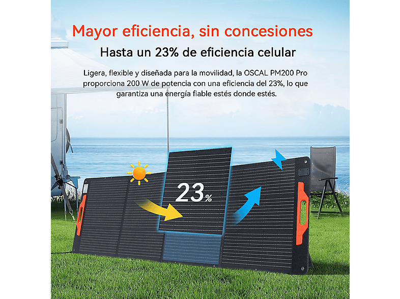 Estación de energía - OSCAL PowerMax 6000 con 2 Panel Solar de 200W — foto 8