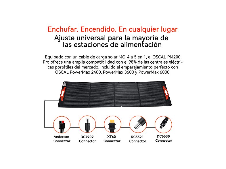 Estación de energía - OSCAL PowerMax 6000 con 2 Panel Solar de 200W — foto 11