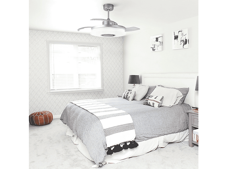 Ventilador de techo - WONDERLAMP COSMO, 18 W, 6 velocidades, Plata — foto 10