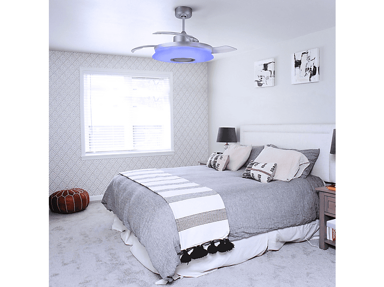 Ventilador de techo - WONDERLAMP COSMO, 18 W, 6 velocidades, Plata — foto 11