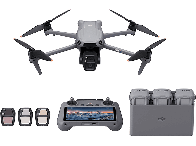 Drone - DJI DJI Air 3S Fly More Combo (DJI RC 2), 50 megapixel, 45 min, Gris