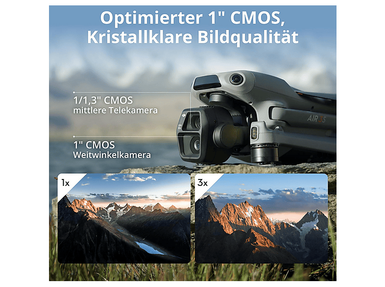 Drone - DJI DJI Air 3S Fly More Combo (DJI RC 2), 50 megapixel, 45 min, Gris — foto 7