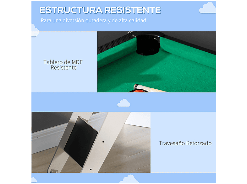 Mesa multijuegos - HOMCOM A70-065V00MX, a partir de 7 año(s), Negro — foto 5