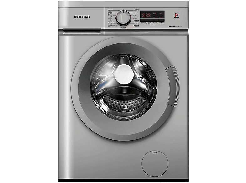 Lavadora carga frontal - INFINITON WM-D61DPE, 6 kg, 15 programas, Inox