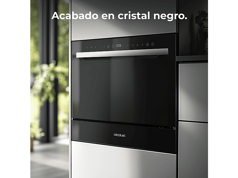 Lavavajillas compacto - CECOTEC Bolero Aguazero 2400 Black Glass D, 6 servicios, 5 programas, 55 cm, Negro — foto 3