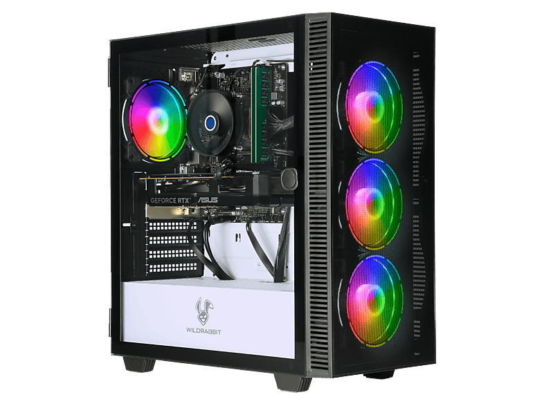PC Gaming - ANKERMANN-PC V1, Intel Core i7-8700, 16 GB RAM, 480 GB SSD, GeForce RTX™ 5060, Windows 11 Pro, negro
