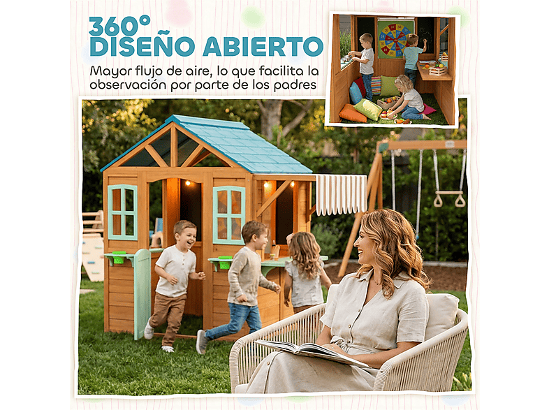 Casita Infantil - AIYAPLAY 345-036V00MX, a partir de 3 año(s), Multicolor — foto 4