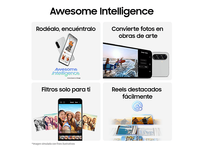SAMSUNG A56 6.6P/5G/8N/8+128GB/B, Negro, Móvil Android, 128 GB, 8 GB RAM, 6,7 " FHD+ Super AMOLED, Exynos 1580, 5,000 mAh — foto 4