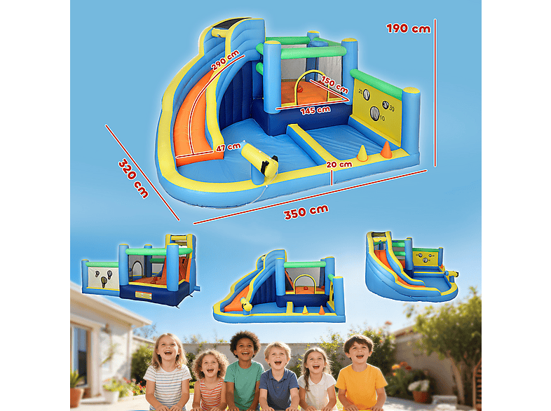 Castillo Hinchable Acuático - AIYAPLAY 346-030V90MX, a partir de 5 año(s), Multicolor — foto 3