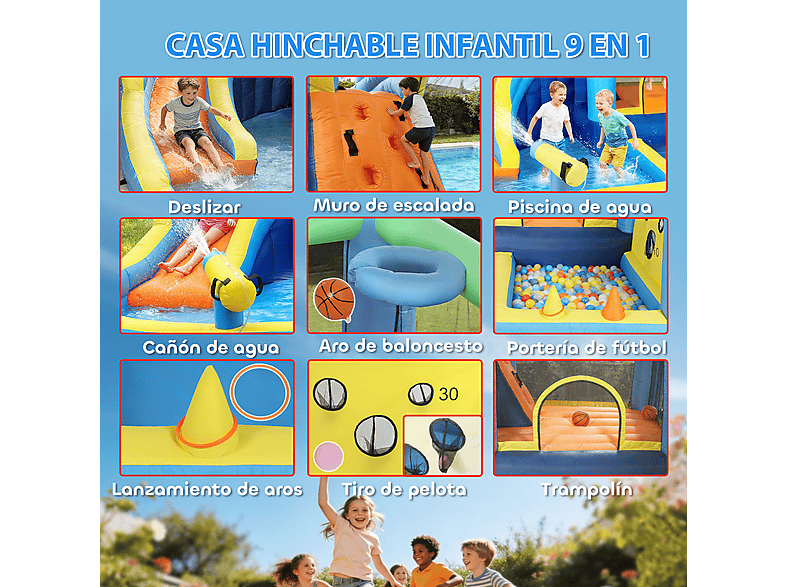 Castillo Hinchable Acuático - AIYAPLAY 346-030V90MX, a partir de 5 año(s), Multicolor — foto 6