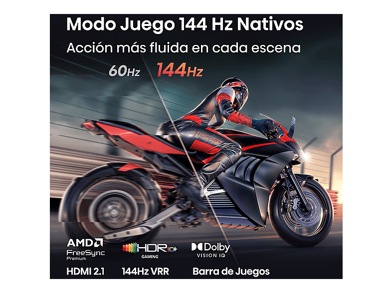 TV Mini LED 55" - Hisense 55E8S, UHD 4K, Quad Core / MT9618, Total HDR, Subwoofer integrado, IA 4K, Negro — foto 10