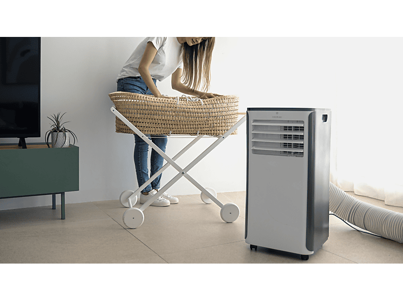 Aire acondicionado portátil - Cecotec ForceClima 9500 Soundless Heating Connected, 2268 fg/h, Bomba de calor, 5 modos, 3 veloc, Mando, Wi-Fi, Blanco — foto 2