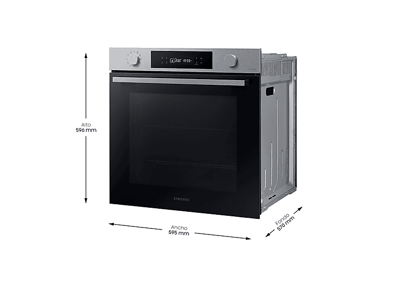 Horno - Samsung NV7B41301AS/U1, Multifunción, Pirolítico, 76l, 59.5 cm, WiFi, Inox — foto 2
