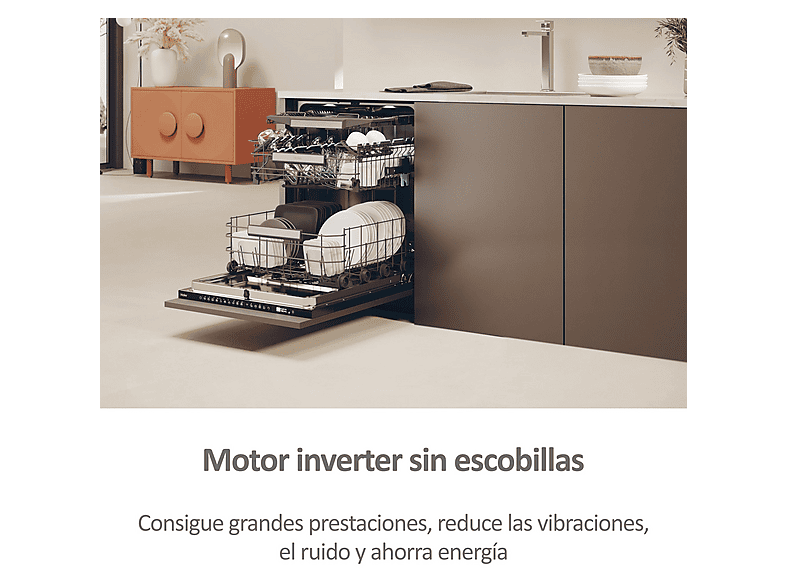 Lavavajillas integrable - Haier I-Pro Shine Series 6 XS 4A4M3PB, 14 servicios, 10 programas, 60 cm, Wi-Fi + Bluetooth, Sin panelar — foto 11