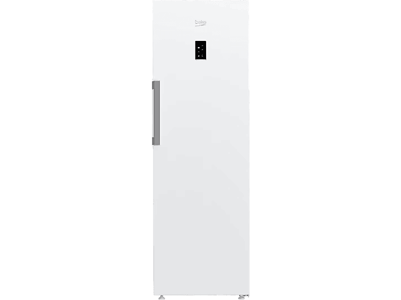 Congelador vertical - Beko B3RFNE314W, 286 l, 186.5 cm, No Frost, SmoothFit™, Puerta reversible, Motor ProSmart Inverter, Blanco