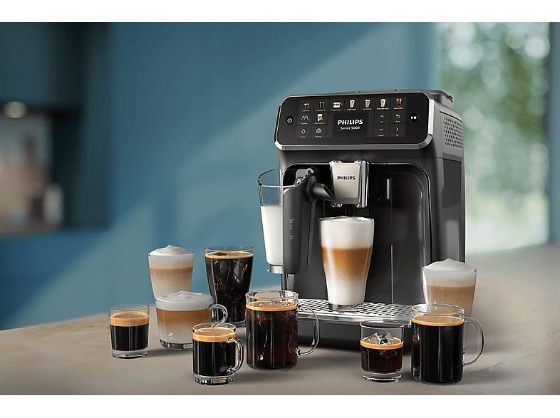 Cafetera superautomática - Philips 5500 Series EP5541 |  15 bar, 1500 W, Deposito 1.8 l, Deposito leche 0.26 l, 2 tazas, Negro — foto 6
