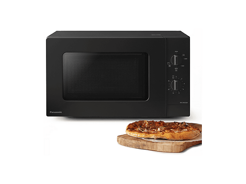 Microondas con grill - PANASONIC NN-GM22QBEPG, 1250 W, 5 potencia, 20 l, Gris