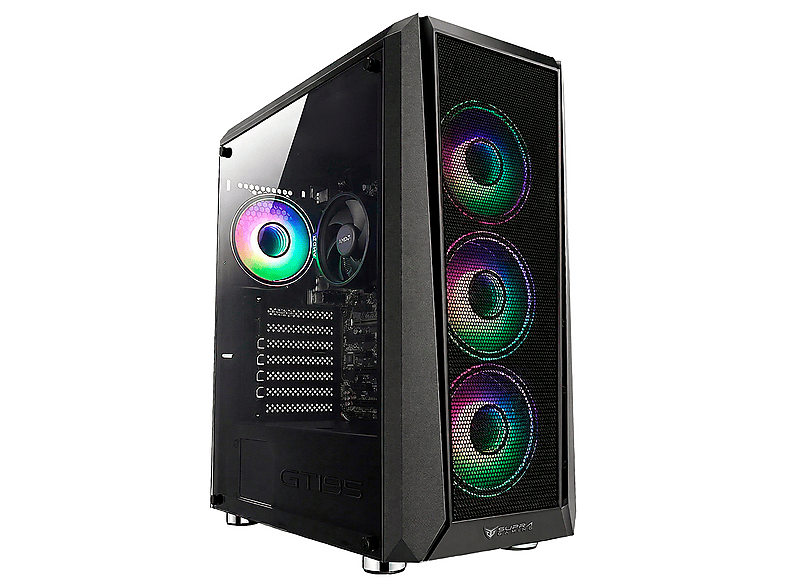 PC Gaming - PC RACING RYZEN 5 ORDENADOR SOBREMESA, AMD Ryzen™ 5 5655G, 16 GB RAM, 1 TB SSD, Radeon™ RX Vega 7, Windows 11 Pro, Negro