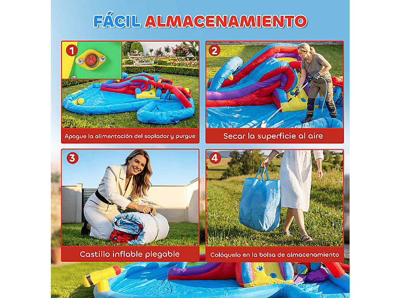 Castillo Hinchable Acuático - AIYAPLAY 346-027V90MX, a partir de 5 año(s), Multicolor — foto 4
