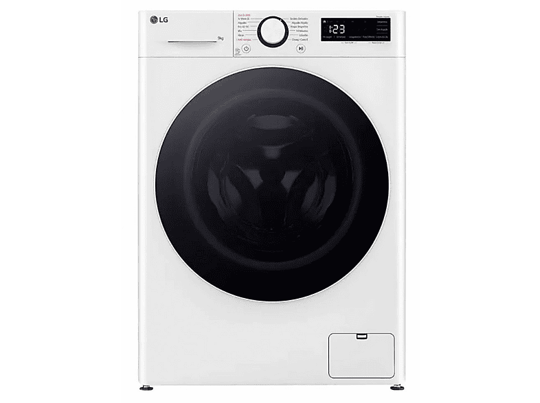 Lavadora carga frontal - LG F2WR5S9S0W, 9 kg, 12 programas, White
