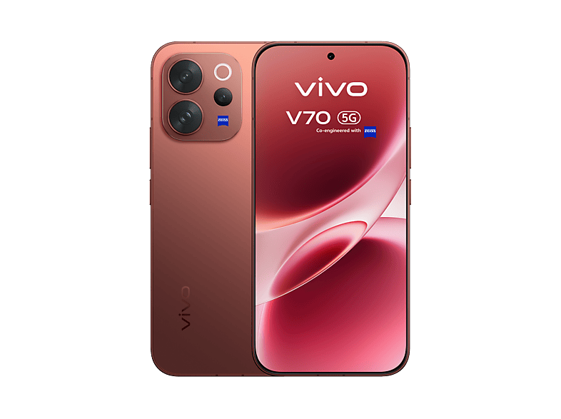 Móvil - vivo V70, Sandalwood Brown, 512GB, 8GB RAM, 6.59" AMOLED, Snapdragon® 7 Gen 4, 6500 mAh