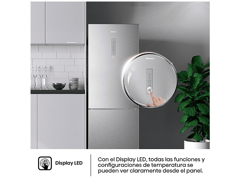 Frigorífico combi - Hisense RB645N4BID, Total No Frost, 200 cm, Ancho 70 cm, 495 l, Inverter, Multi Air Flow, Inox — foto 10