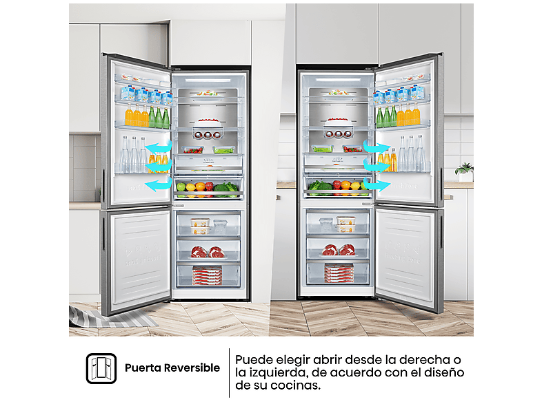 Frigorífico combi - Hisense RB645N4BID, Total No Frost, 200 cm, Ancho 70 cm, 495 l, Inverter, Multi Air Flow, Inox — foto 11