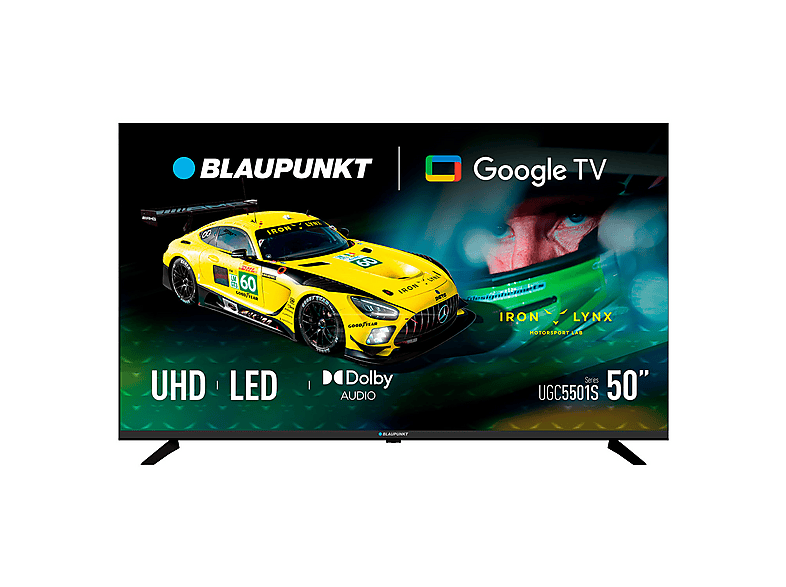 TV LED 50" - BLAUPUNKT 50UGC5501S, UHD 4K, Smart TV, DVB-T2 (H.265), Negro