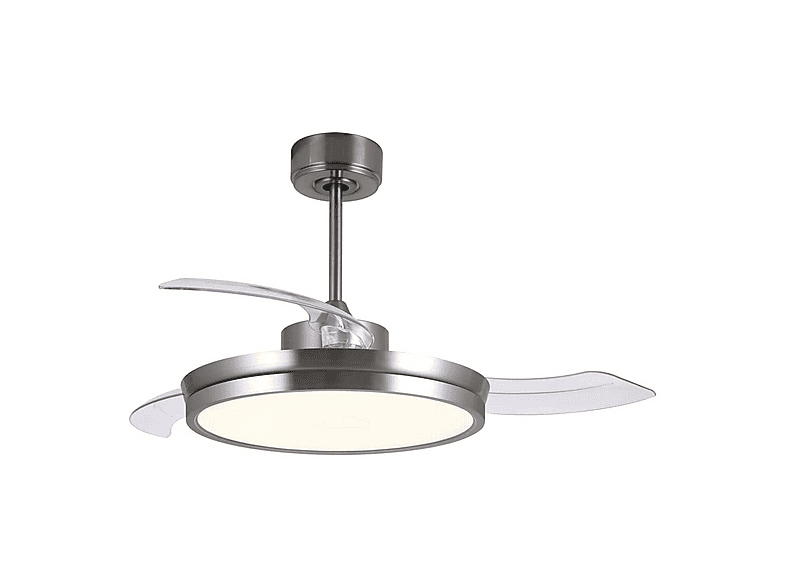 Ventilador de techo - WONDERLAMP BRANDO, 1 W, 6 velocidades, Níquel — foto 2