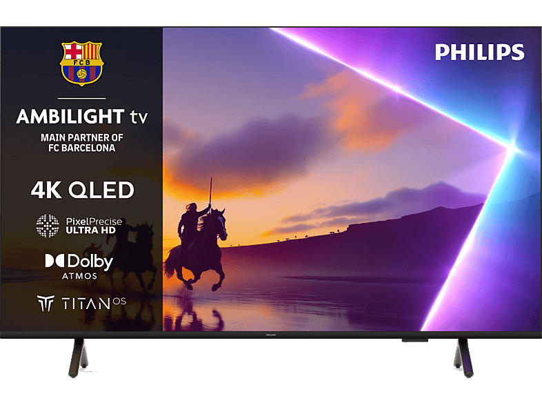 TV QLED 55" - Philips Ambilight 55PUS8510/12, UHD 4K, Titan OS, Smart TV, Pixel Precise Ultra HD, Dolby Atmos, Negro mate — foto 1