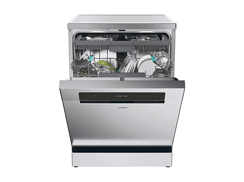 Lavavajillas - Candy Rapido' CNF 4A4S3PSX, 14 Servicios, 10 Programas, 60 cm, Motor Inverter, Wi-Fi, Inox — foto 3