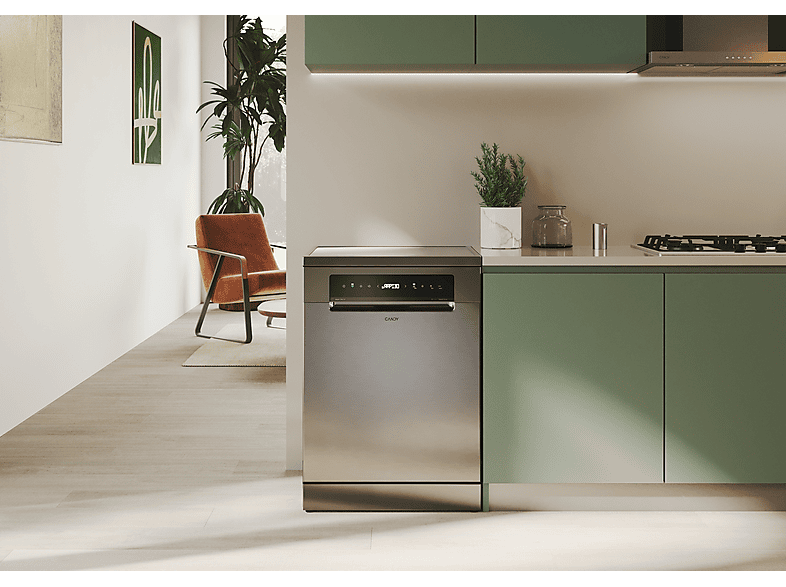 Lavavajillas - Candy Rapido' CNF 4A4S3PSX, 14 Servicios, 10 Programas, 60 cm, Motor Inverter, Wi-Fi, Inox — foto 6