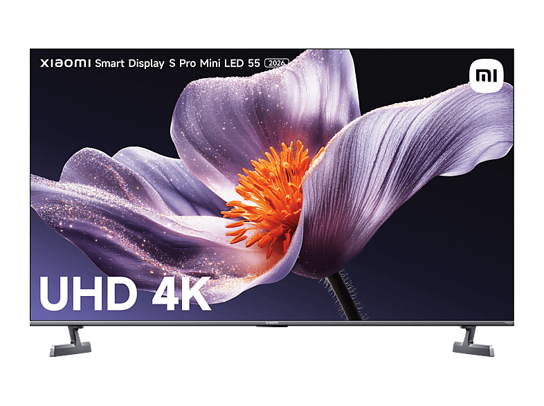 TV Mini LED 55" - Xiaomi TV S Pro Mini LED, UHD 4K, HDR10+, Quad cortex A73, Smart TV (Google TV), DVB-T2 (H.265), Gris Oscuro