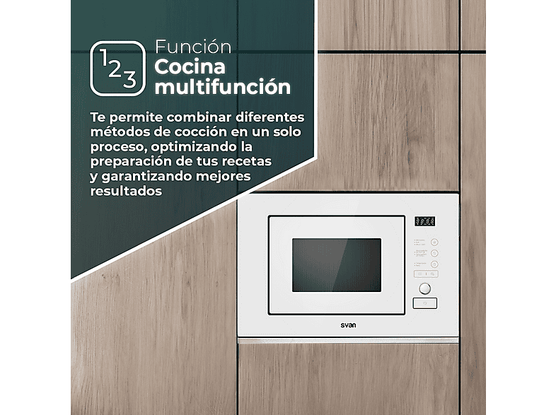 Microondas de integración - SVAN SMWI2800DGB, 800 W, 5 potencia, 20 l, Not available — foto 6