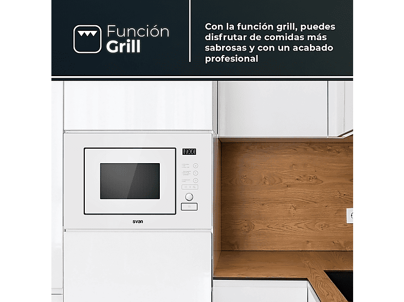 Microondas de integración - SVAN SMWI2800DGB, 800 W, 5 potencia, 20 l, Not available — foto 7