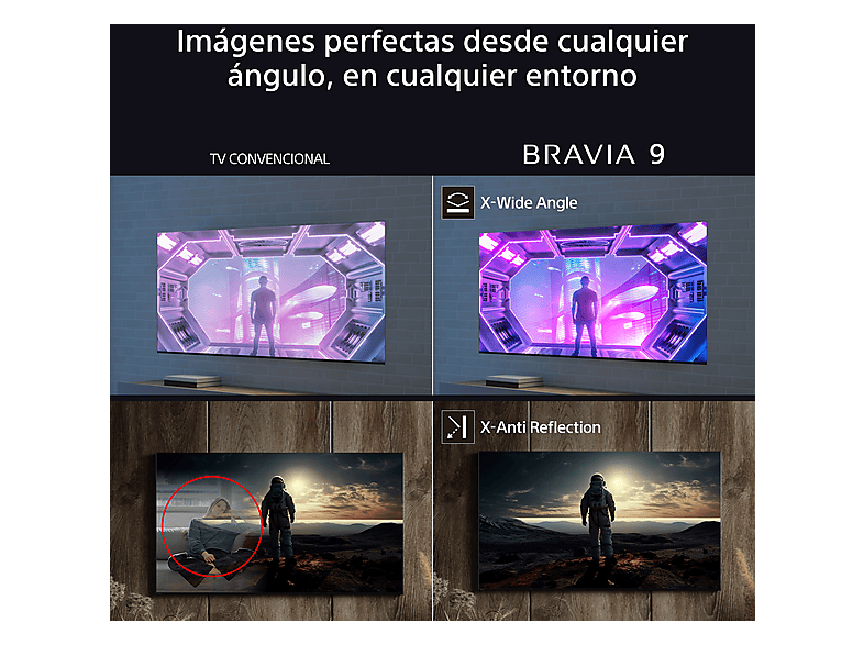 TV QLED 85" - Sony Bravia 9, XR | Mini LED, 4K HDR, Google Smart TV 2024,  Gaming PS5, IMAX, Dolby Atmos/Vision, Chromecast, Airplay, 120Hz, 85XR90 — foto 9