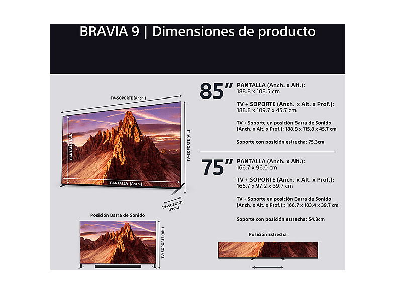 TV QLED 85" - Sony Bravia 9, XR | Mini LED, 4K HDR, Google Smart TV 2024,  Gaming PS5, IMAX, Dolby Atmos/Vision, Chromecast, Airplay, 120Hz, 85XR90 — foto 21