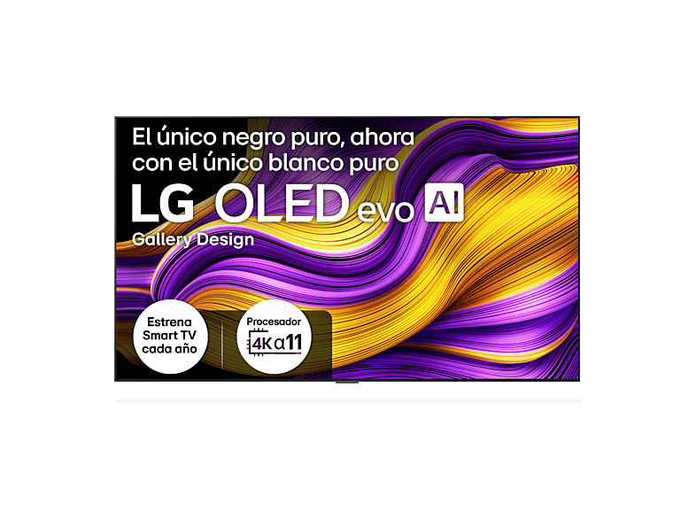 TV OLED 97" - LG OLED97G54LW, OLED 4K, Procesador Inteligente α11 AI Processor 4K Gen2, Smart TV, Gallery Design, Rocky Black