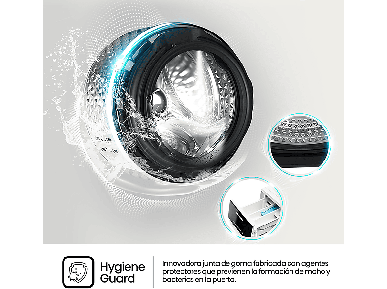 Lavadora secadora - Hisense WD3S8043BW3, 8 kg/5 kg, 1400 rpm, 16 programas. Clase A-30%, WiFi, Blanco — foto 6