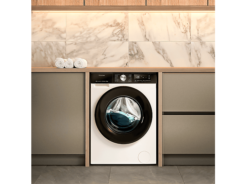 Lavadora secadora - Hisense WD3S8043BW3, 8 kg/5 kg, 1400 rpm, 16 programas. Clase A-30%, WiFi, Blanco — foto 12