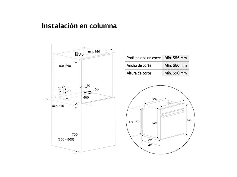 Horno a vapor - LG WS9D7672WM, Multifunción, Pirolítico, 76 l, 59.2 cm, Cristal negro mate — foto 2