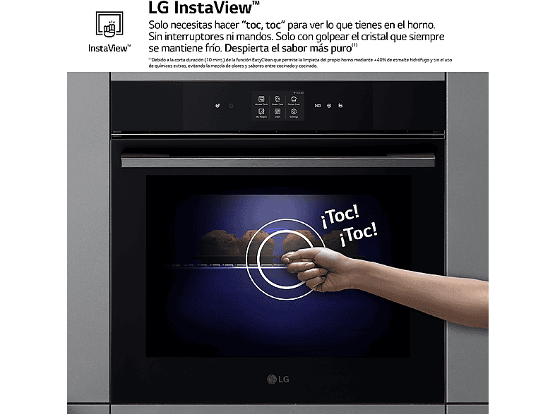 Horno a vapor - LG WS9D7672WM, Multifunción, Pirolítico, 76 l, 59.2 cm, Cristal negro mate — foto 4