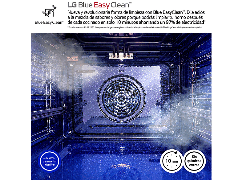 Horno a vapor - LG WS9D7672WM, Multifunción, Pirolítico, 76 l, 59.2 cm, Cristal negro mate — foto 5