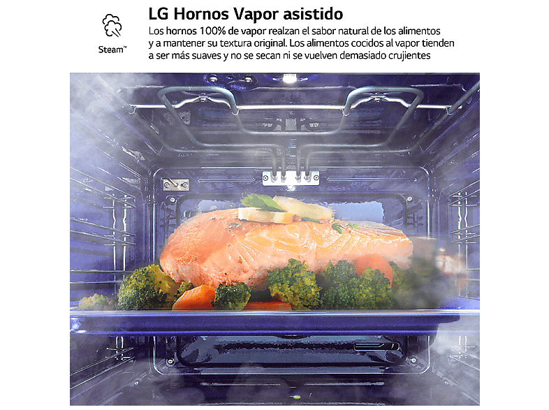 Horno a vapor - LG WS9D7672WM, Multifunción, Pirolítico, 76 l, 59.2 cm, Cristal negro mate — foto 9