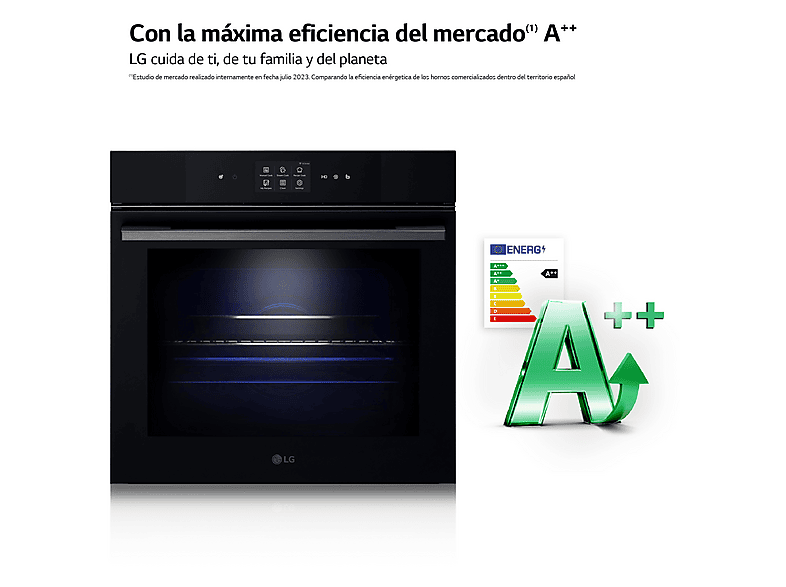 Horno a vapor - LG WS9D7672WM, Multifunción, Pirolítico, 76 l, 59.2 cm, Cristal negro mate — foto 13