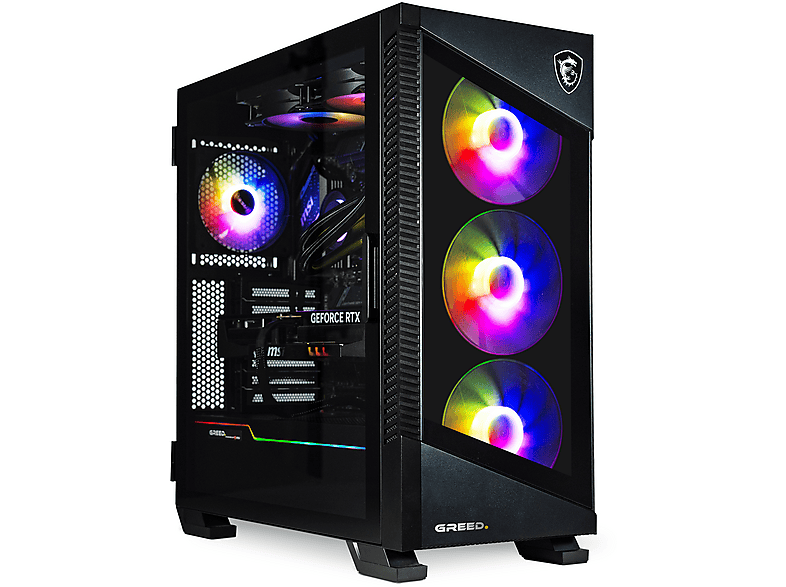 PC Gaming - GREED MK5 INTEL, Intel Core i7 12700F, 32 GB RAM, 1 TB SSD, GeForce RTX™ 5070, Windows 11 Pro, Negro — foto 1