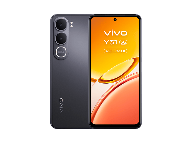Móvil - vivo Y31, Glowing Black, 256GB, 6GB RAM, 6.72" LCD, Qualcomm Snapdragon®  4 Gen 2, 6500 mAh