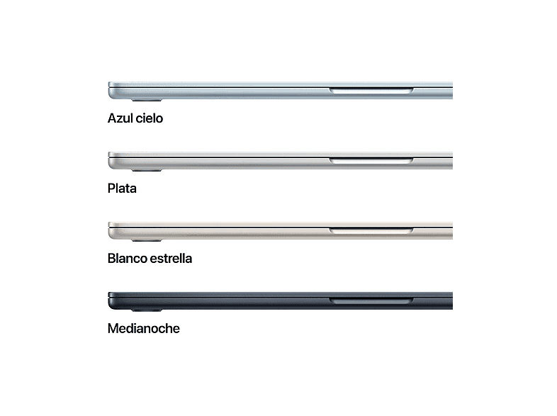 Apple MacBook Air (2026) 15.3" Retina, Chip M5 Apple, CPU de 10 núcleos, GPU de 10 núcleos, 16GB RAM, 1TB SSD, Plata, Sin cargador — foto 3