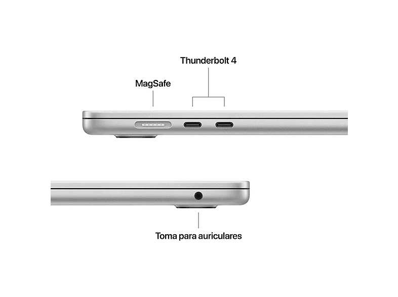 Apple MacBook Air (2026) 15.3" Retina, Chip M5 Apple, CPU de 10 núcleos, GPU de 10 núcleos, 16GB RAM, 1TB SSD, Plata, Sin cargador — foto 6