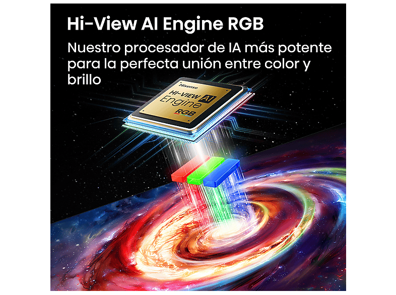 TV RGB Mini LED 75" - Hisense 75UR9S, UHD 4K, Quad Core / MT9655, Hi-View AI Engine RGB, Tuned by Devialet, Anti Reflejo, Negro — foto 8